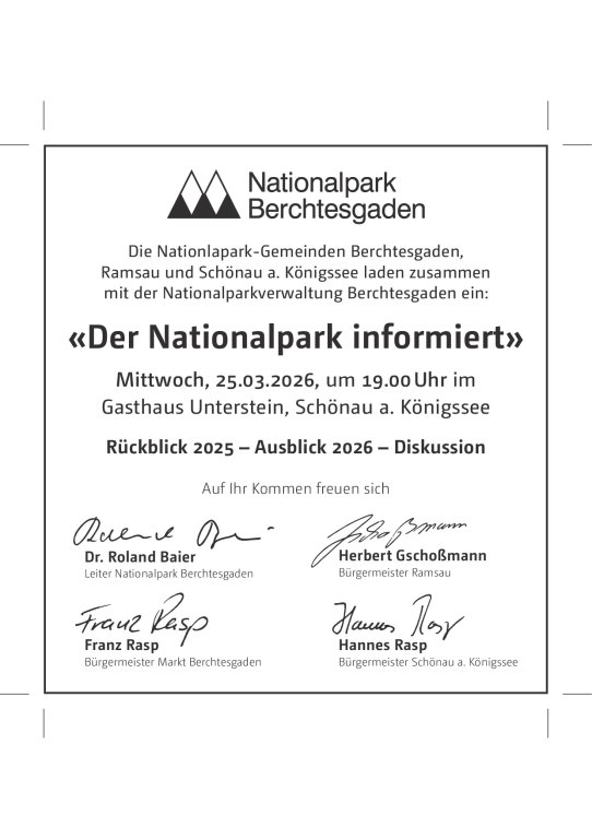 Der Nationalpark Informiert Der Nationalpark Informiert
